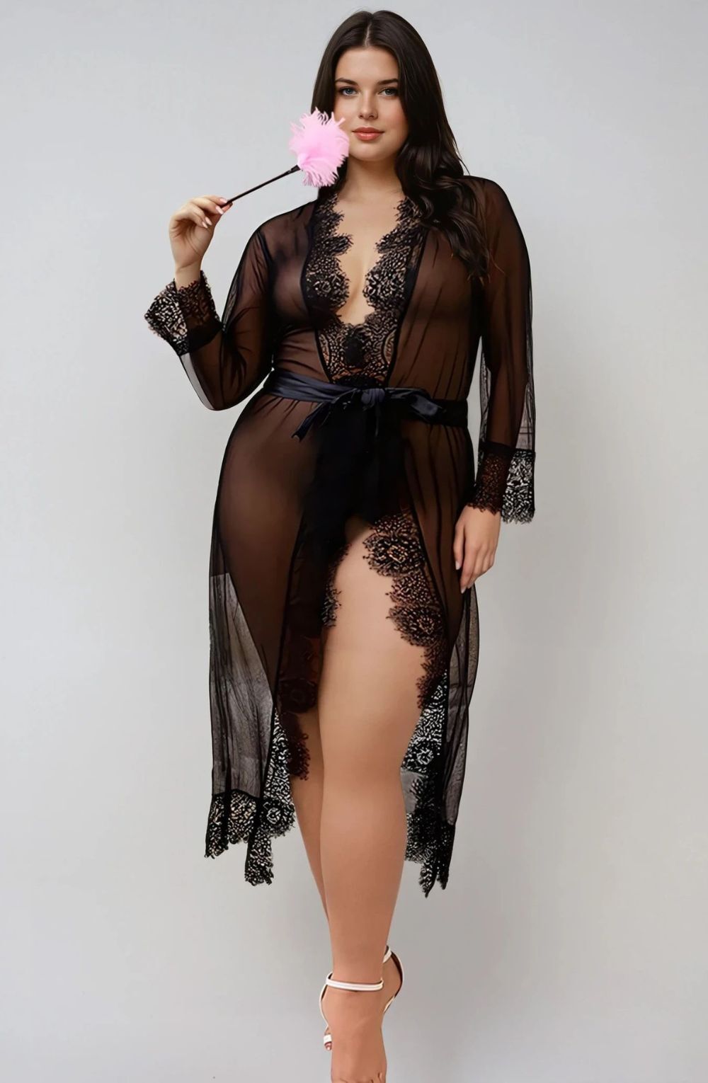 YesX  Lacey Black Robe