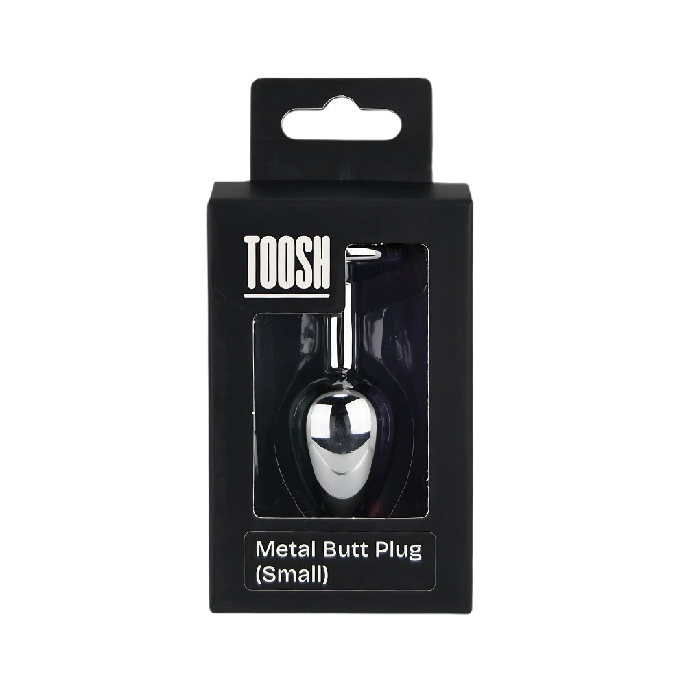 Toosh Silver Metal Butt Plug Small Pink Stone